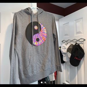 tie dye ting yang hoodie